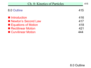 Kinetics of Particles