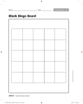 Blank Bingo Board