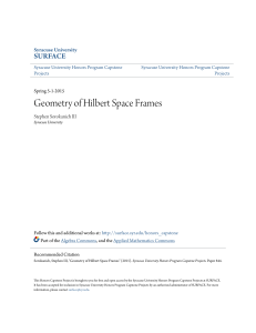 Geometry of Hilbert Space Frames - SUrface