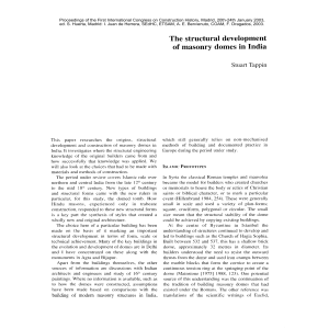 The structural development of masonry domes in India