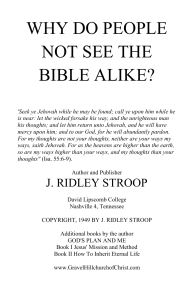 why do people not see the bible alike?