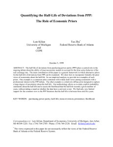 Quantifying the Half-Life of Deviations from PPP