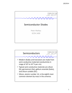 Semiconductor Diodes Semiconductors