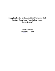 Mapping Racial Attitudes at the Century`s End: Has the Color Line