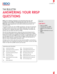 Answering Your RRSP Questions