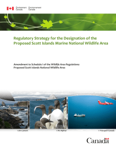 Regulatory Strategy for the Designation of the Proposed Scott