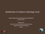 Modification of Indiana`s Hydrologic Cycle