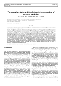 Thermohaline mixing and the photospheric composition of low