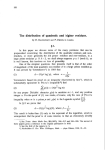The distribution of quadratic and higher residues, (1)