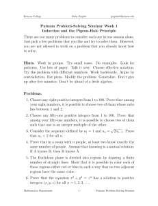 Putnam Problem-Solving Seminar Week 1