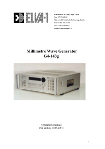 Millimetre Wave Generator G4-143g