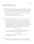 2/25/11 QUANTUM MECHANICS II (524) PROBLEM SET 6 (hand in
