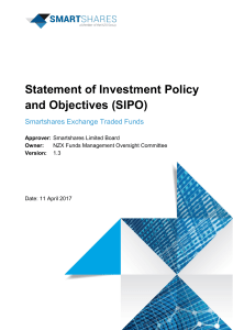 Statement of Investment Policy and Objectives