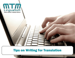 Writing for Translation