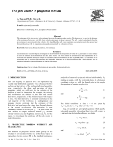 The jerk vector in projectile motion