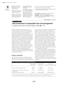 Risk assessment is inseparable from risk management 208