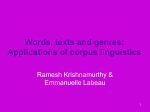 Applications of corpus linguistics