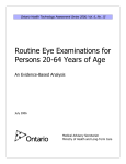Routine Eye Examinations for Persons 20