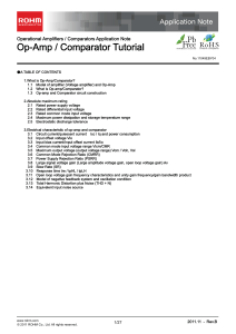 Tutorial : Operational Amplifiers / Comparators