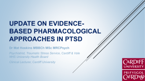 Update on evidence-based pharmacological treatment for PTSD