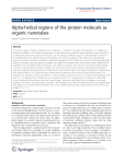 Alpha-helical regions of the protein molecule as