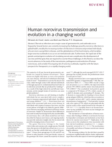 Human norovirus transmission and evolution in a