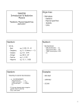 PAM1014 Introduction to Radiation Physics Objectives Numbers