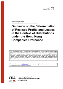 Guidance on the Determination of Realised Profits and