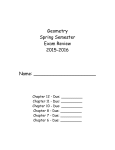 Geometry Spring Semester Exam Review 2015-2016