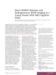 Novel WDR45 Mutation and Pathognomonic BPAN Imaging in a