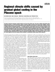 Regional climate shifts caused by gradual global cooling in the