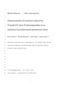 Characterization of mutations induced by N-methyl-N´-nitro