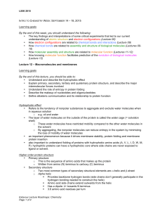 Macromolecules and Membranes