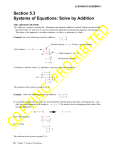 Systems of Equations: Solve by Addition