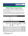 PSR4/5 Power Supply Sizing