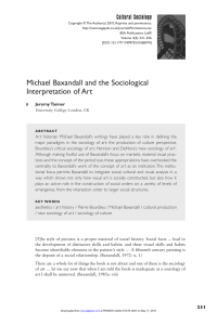 Michael Baxandall and the Sociological Interpretation of