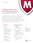 Endpoint Security 10.x Administration Course Description
