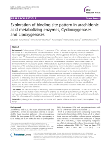 Exploration of binding site pattern in arachidonic