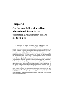 Chapter 4 On the possibility of a helium white dwarf donor in the