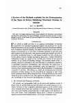 A Review of the Methods available for the Determination of the