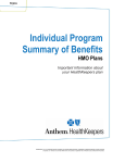 Individual Program Summary of Benefits