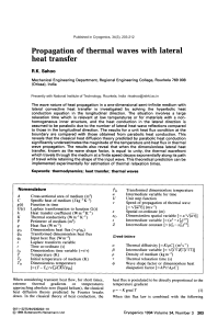 Propagation of thermal waves with lateral heat transfer