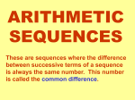 These are sequences where the difference between successive