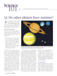 Q: Do other planets have summer? A: