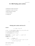 16. IEEE floating point numbers