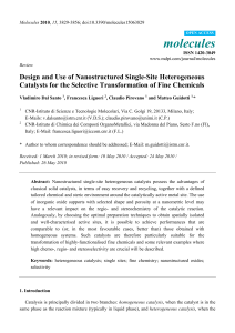 Design and Use of Nanostructured Single