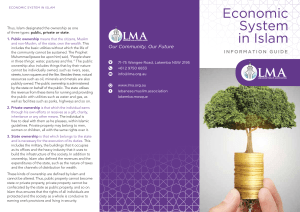Economic System in Islam - Lebanese Muslim Association