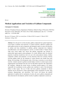Medical Applications and Toxicities of Gallium Compounds