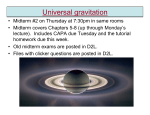 Universal gravitation - University of Colorado Boulder