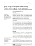 Single fraction radiotherapy versus multiple